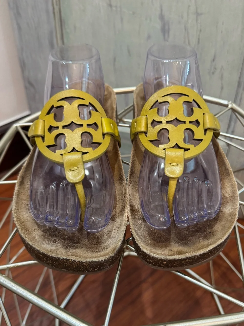 Tory Burch Miller Sandals Yellow Green Lime 9.5